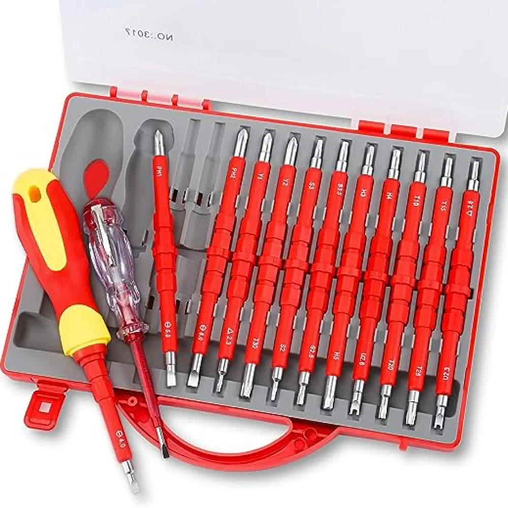 Professional 26 in 1screwdriver electronics screwdriver bit set electricians vde tool set Magnetic insulated laptop repair tools