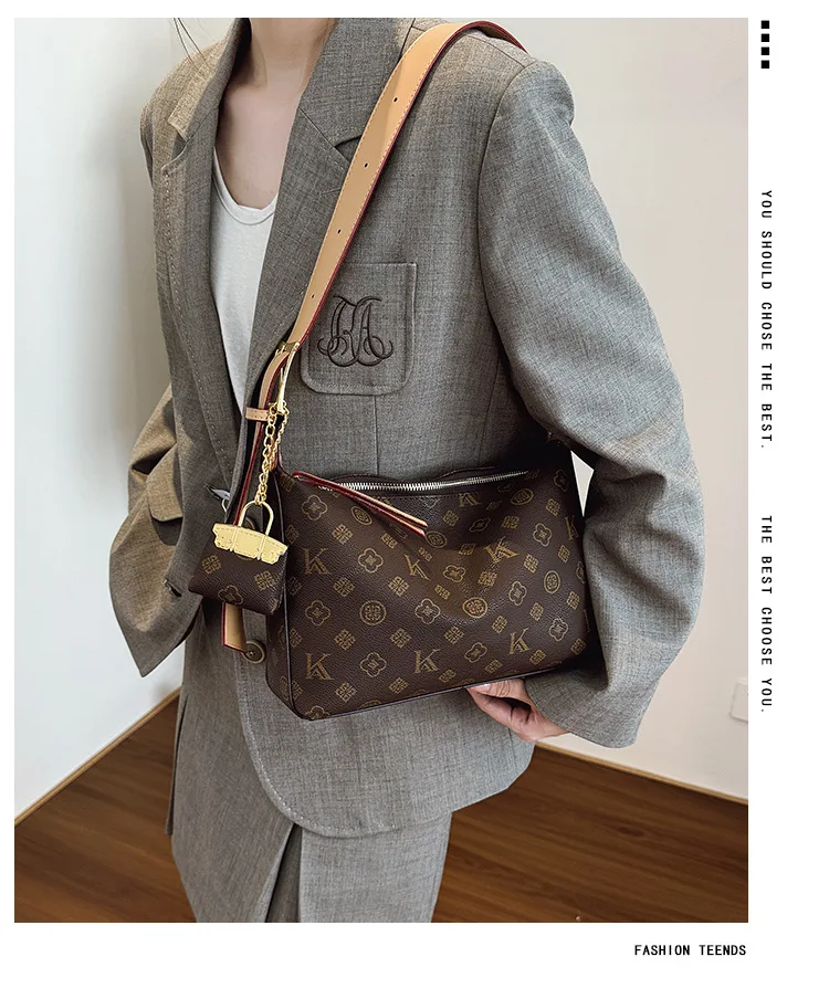 Einzigartige Vintage Elegante Luxus-Designer Wickeltasche für Frauen Große Kapazität Pendler-Tragetasche Modische Damen Einzelschultertasche – Detail 1