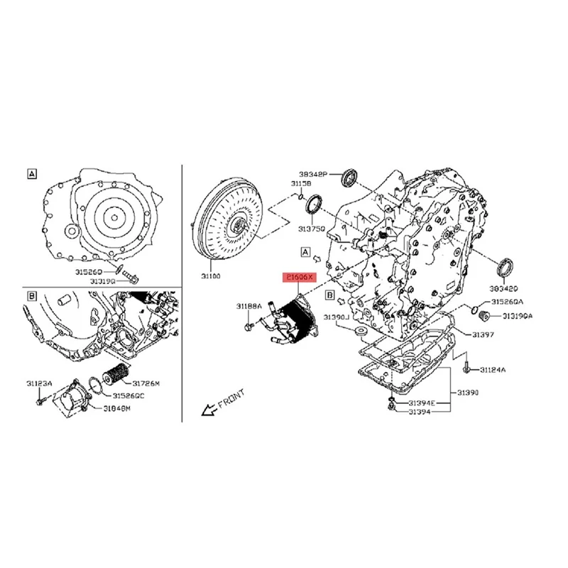 

1 PCS Engine CVT Transmission Oil Cooler 21606-3JX1C Silver Metal For Nissan Versa 2012-2019 21606-3JX2C 21606-X420C 216063JX0B