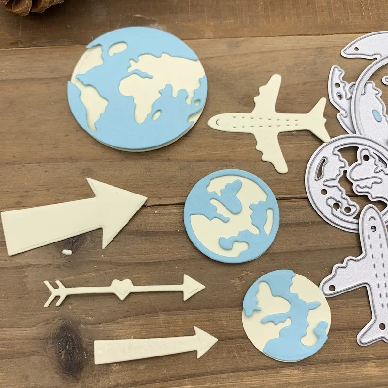 Travel around the world Metal Cutting Dies Stencils For DIY Scrapbooking Decorative Embossing Handcraft Die Cutting Template