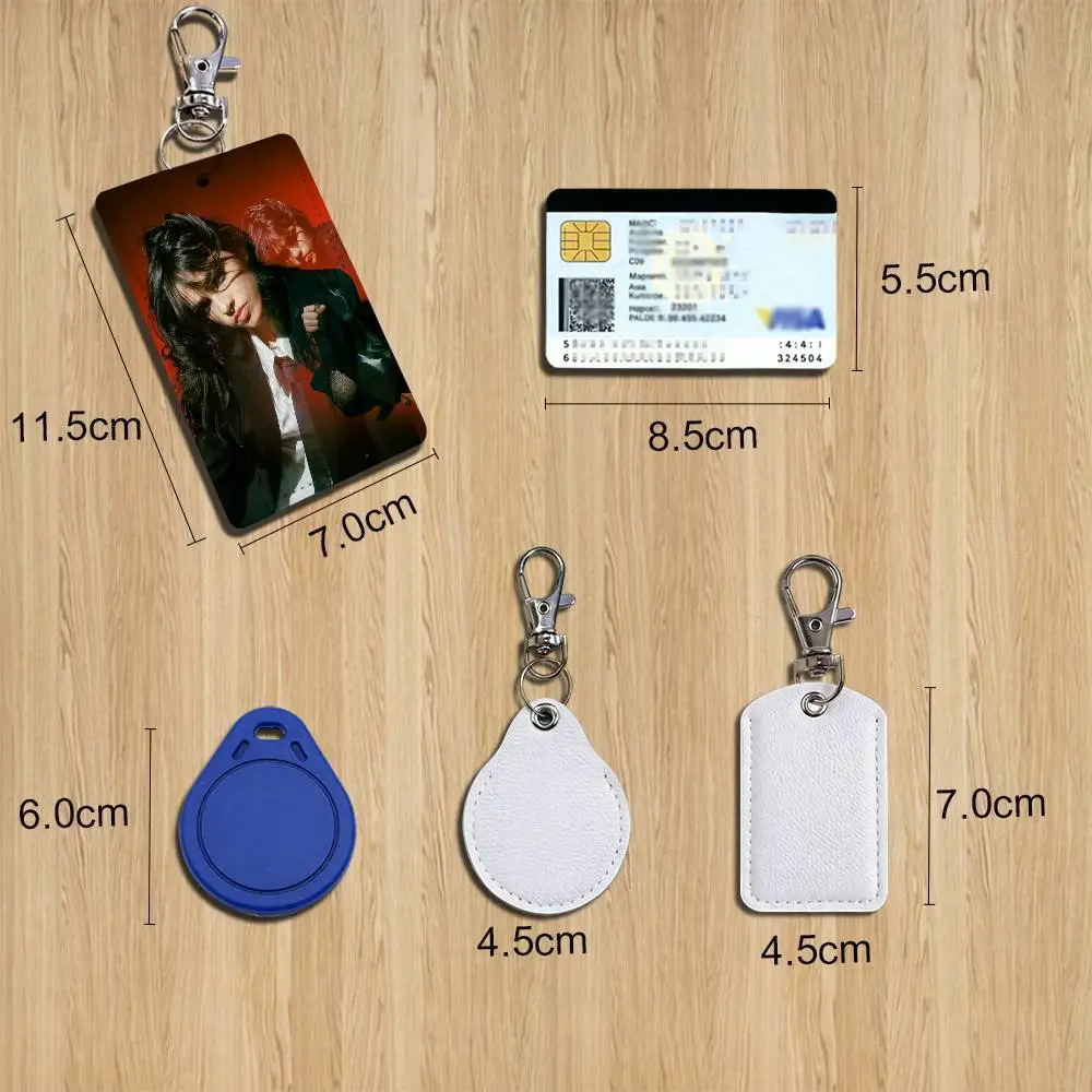 A-Ari Singer A-Abdul Card Holder Men And Womenn Universal Antirust Keychain Learther Access Drop Key Tag Ring