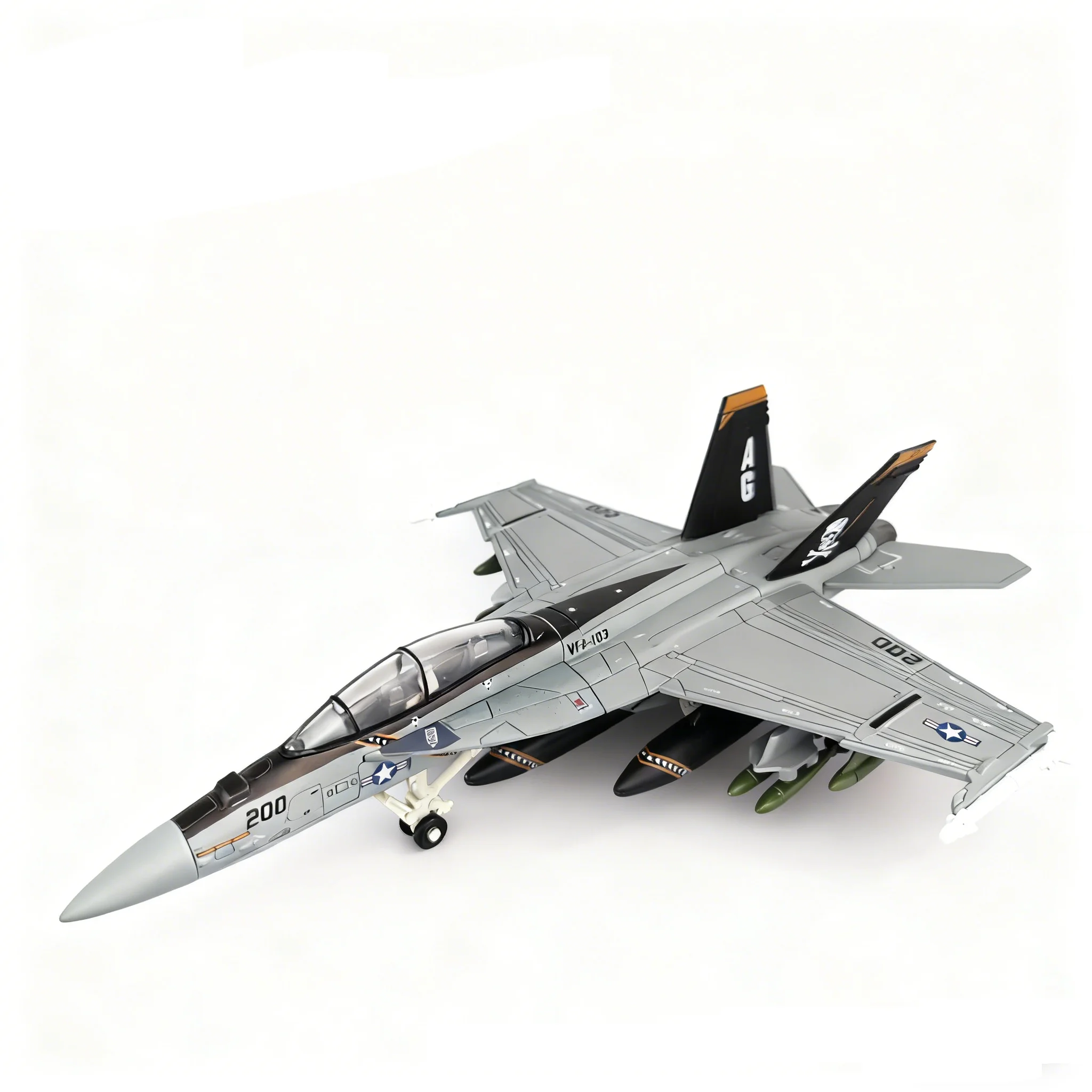 

1:72 Scale Replica F18 F-18 VF103 Grumman Tomcat Super Hornet F/A-18F Pirate Flag Fighter US Navy Plane Military Model Toy