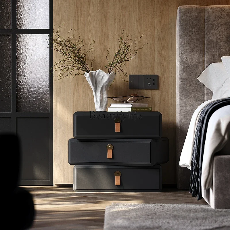 

yj9Italian minimalist bedside table, simple modern bedside storage cabinet, personalized creative and fashionable rotation