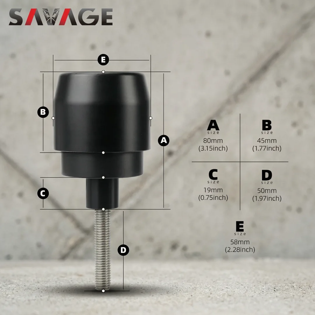 SAVAGE Heavy Duty Frame Slider Crash Protection for BMW S1000RR/M1000RR - Motorcycle Fairing & Engine Guard