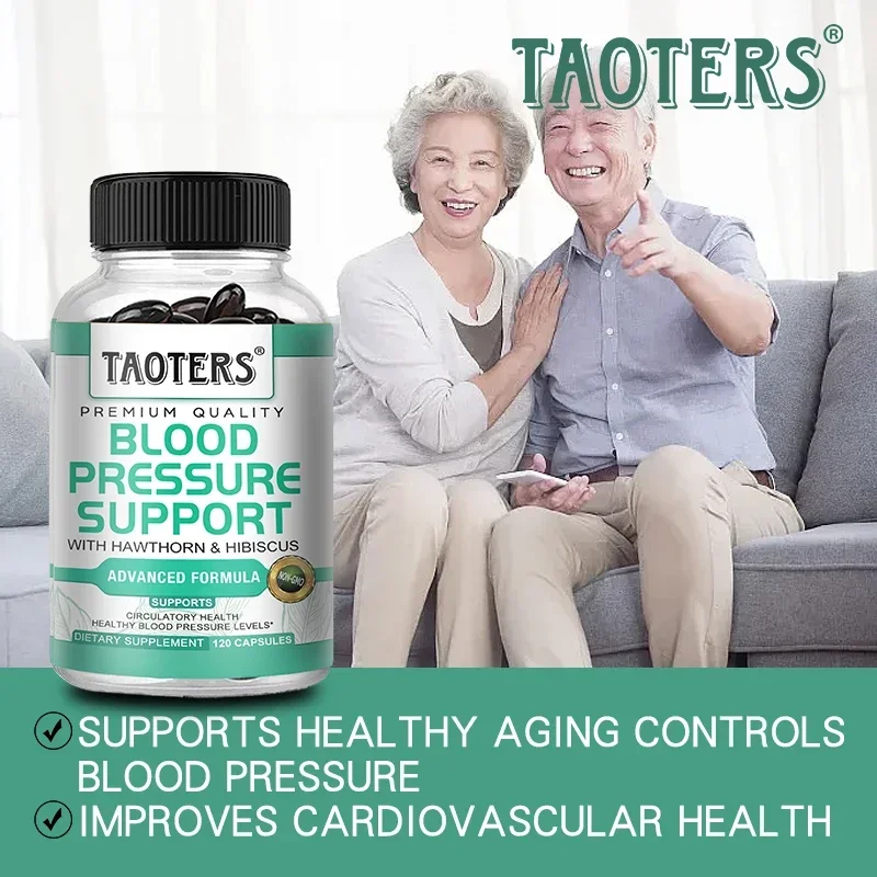 Blood Pressure Support Supplement – Helps Balance Blood Pressure, Improve Blood Flow, Heart and Brain Health, Lower Cholesterol