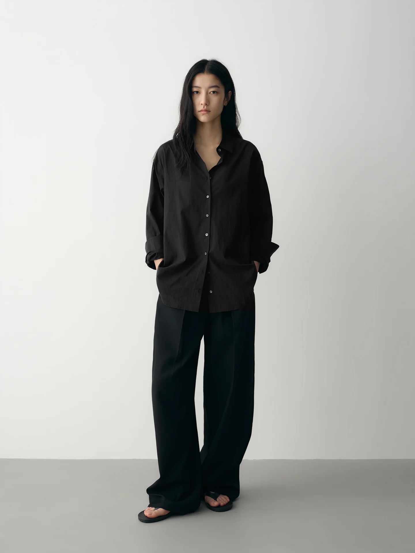 

Spring Summer New Sle ZHONG HE Women's Loose Fit Pure Cotton Lightweight Neutral Sle irt Jaet Breathable Long Sve