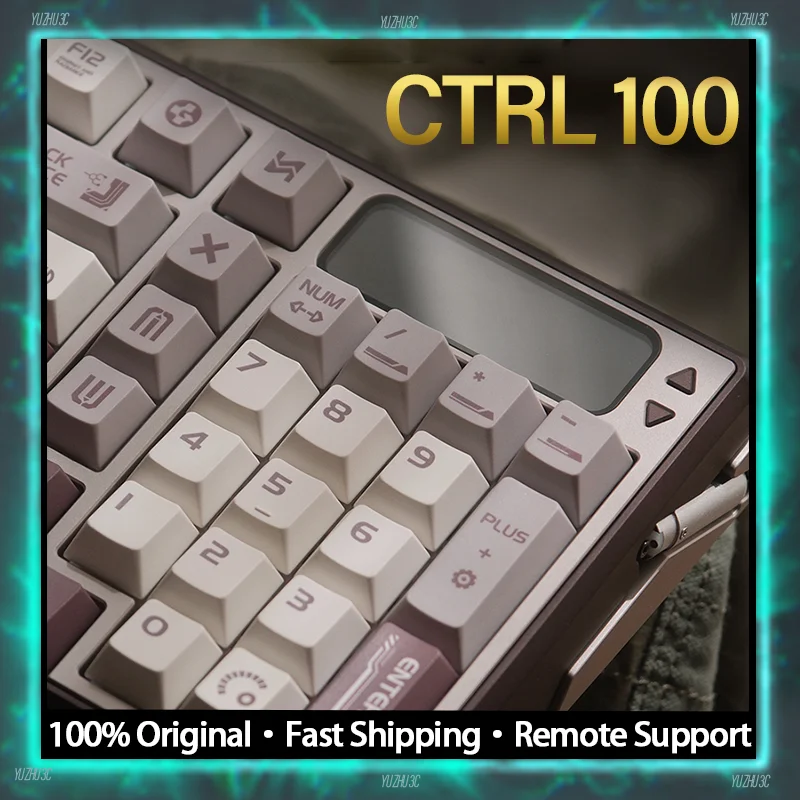 

FOCUS LAB Ctrl100 Mechanical Keyboard Adjustable Electric Lifting Design 8000mAh BT 2.4G Wireless with IPS Display Hot Swappable