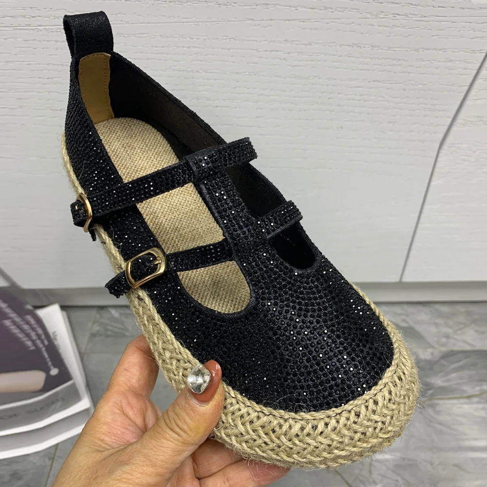 Scarpe da donna di marca di lusso di moda scarpe basse da donna con strass Plus Size Mullers scarpe estive femminili antiscivolo per le donne