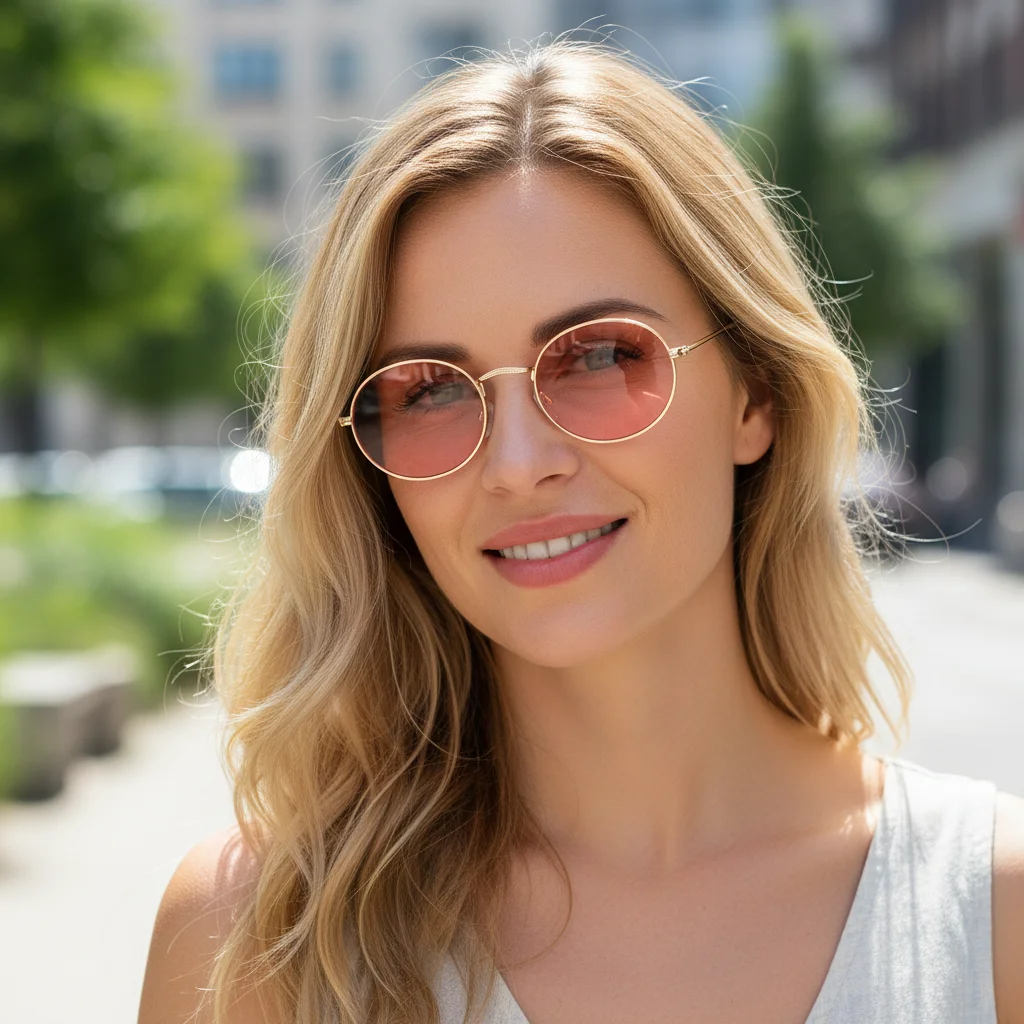 

Unisex Fashion Steampunk Small Frame UV400 Sun Glasses Oval Sunglasses Men's Shades Gradient Mirror Glasses