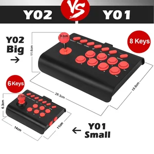 Wireless Arcade, Y02, Joystick for PS4, PS3, Xbox One, Switch Oled, Android, IOS, wire, Street Fighter, Macro, Turbo function 12 Main Sales Drop Control - №5