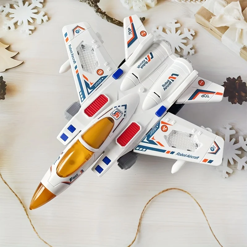 2 In 1 Getransformeerd Tank Robot Speelgoed Met Muziek & Verlichting Elektrische Universele Rijdende Auto Jager Verjaardag Halloween Cadeau Voor Jongens