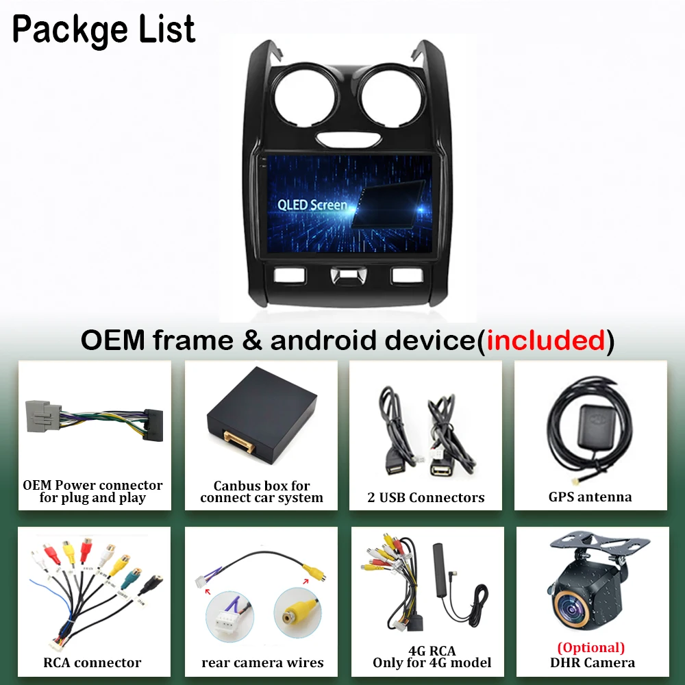 Android13 Qualcomm For Renault Duster 2015 2016 2017 2018 2019 2020 Lada Largus 2021 Multimedia Car Navigation Autoradio No DVD