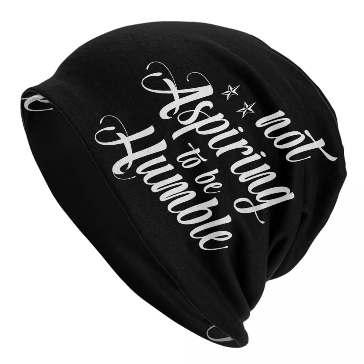 Not Aspiring To Be Humble Bonnet Hat Hip Hop Street Skullies Beanies Hat Unisex Summer Dual-use Caps