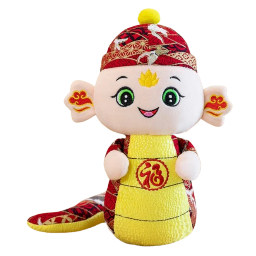 

Cute Chinese Zodiac Snake Doll Plush Soft Snake Year Mascot Toy Cartoon Stuffed Lucky Snake Doll Plushies Spring Festival