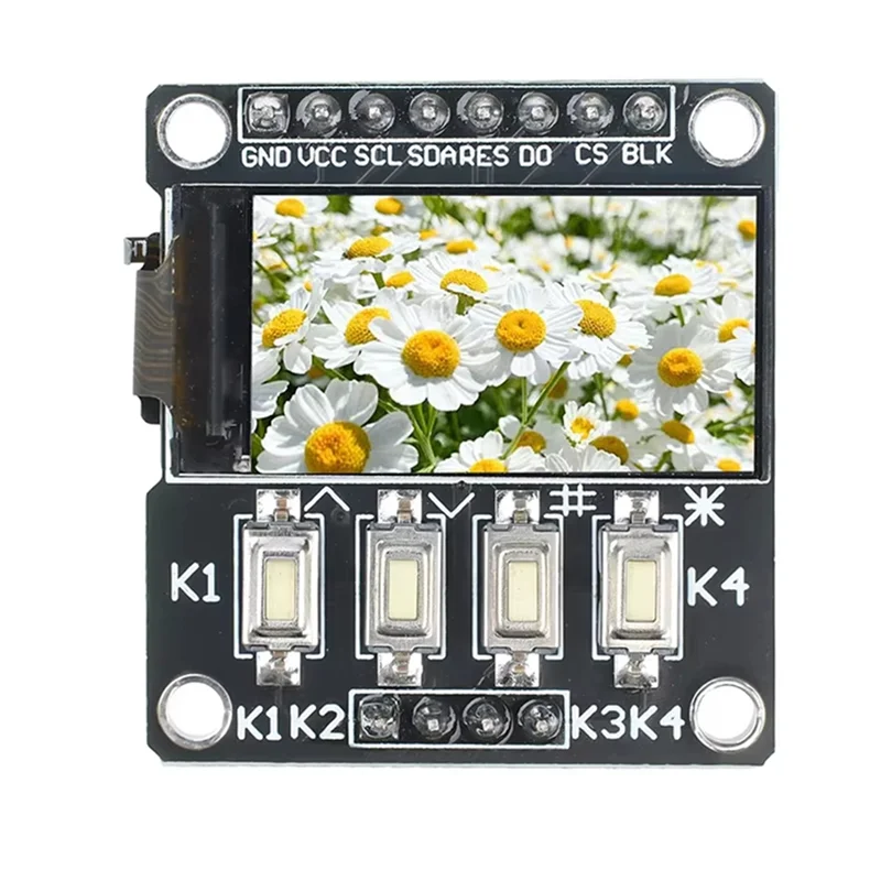 شاشة LCD عالية الدقة 240X240 128X128 128X160 80X160 وحدة عرض TFT بالألوان الكاملة 0.96/1.3/1.44/1.8 بوصة ST7735 ST7789