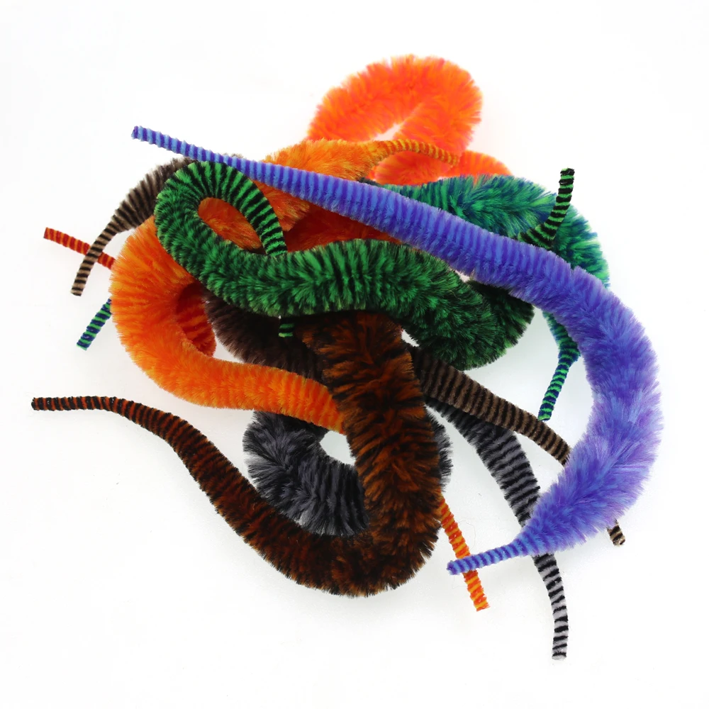 9PCS/10PCS Bicolor Magnum Dragon Tail Wiggle Tails Pike Saltwater Streamer Steel Head Fly Tying Material Double Color Size L