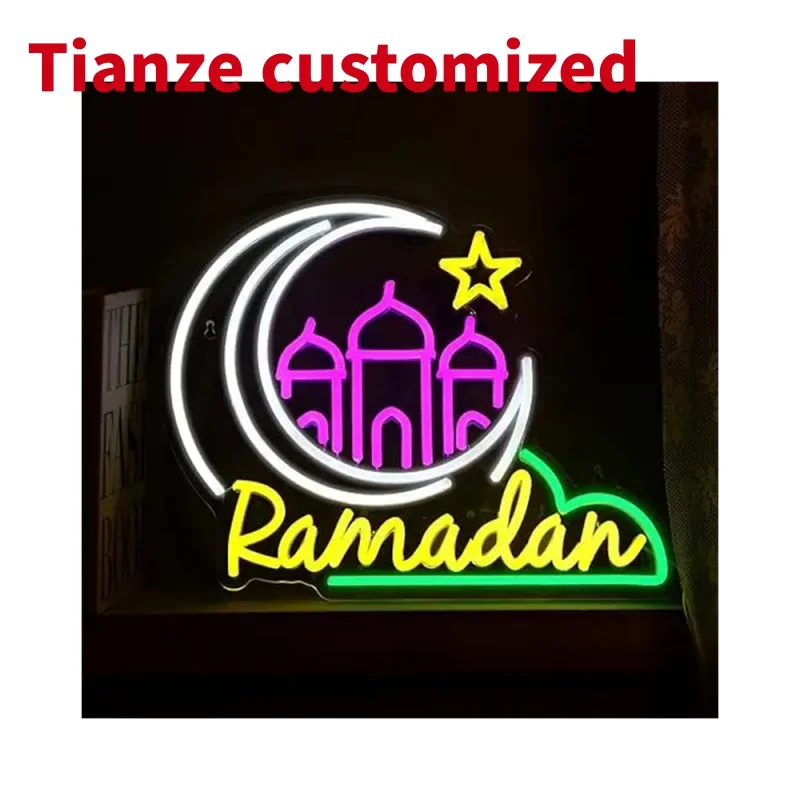 (Customized) led logo light moon neon sign custom made no MOQ dropshipping 660 neon sign