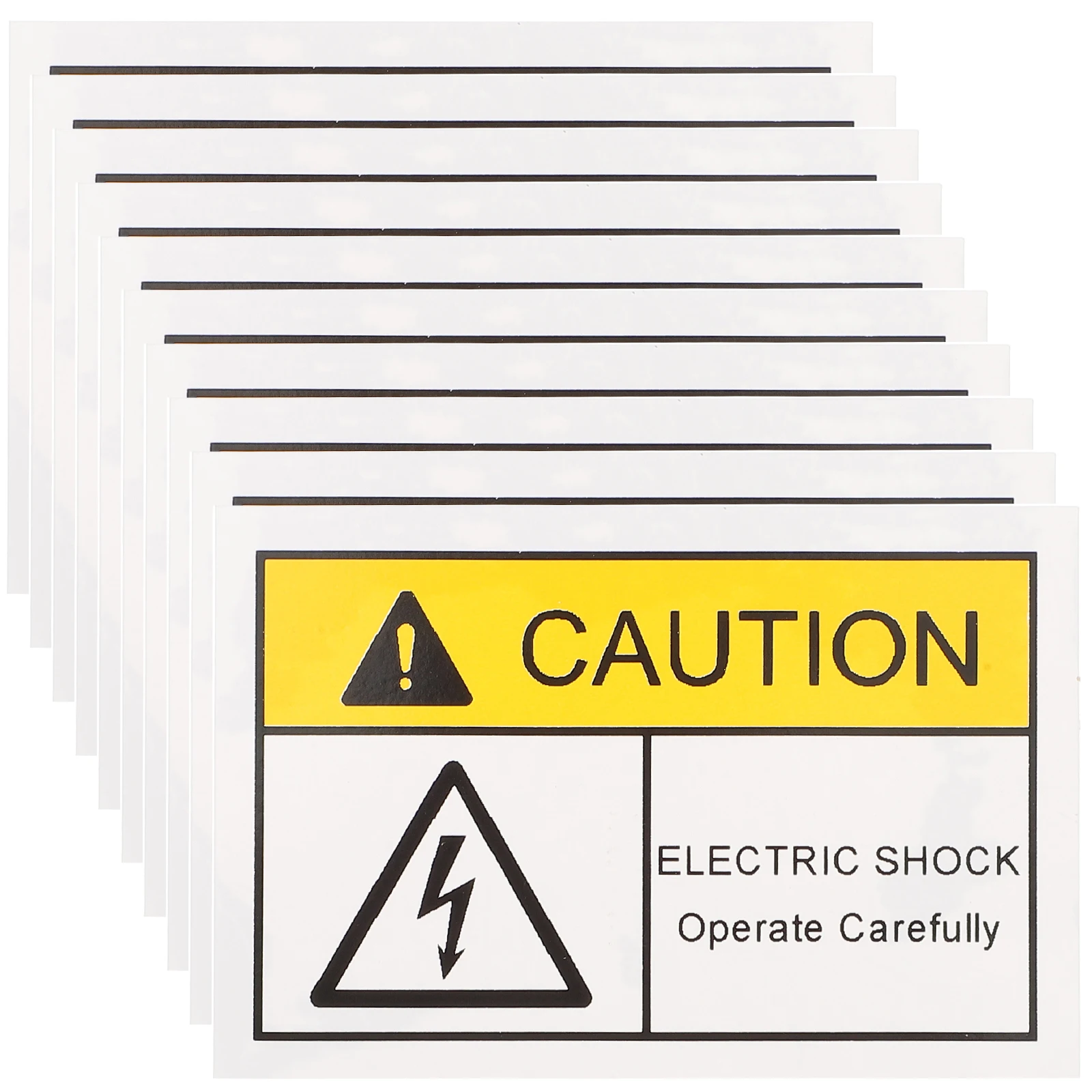 

10pcs High Voltage Warning Stickers Self-Adhesive Safety Warning Decals Electric Box Doors Metal Glass Wall Ground Equipment