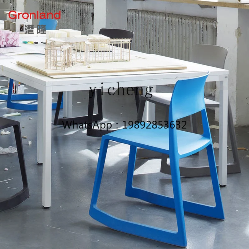 R2  Dining Chair Creative Plastic Nordic Style Simple Fashion Training Conference Lecture Work Chair Stackable