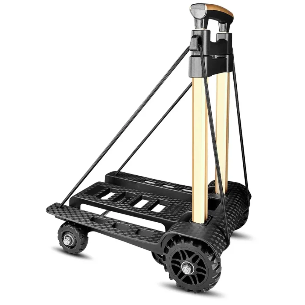 silent-wheel-folding-small-pull-cart-aluminum-tie-rod-luggage-cart-hand-pull-cart-elderly-travel-shopping-moving