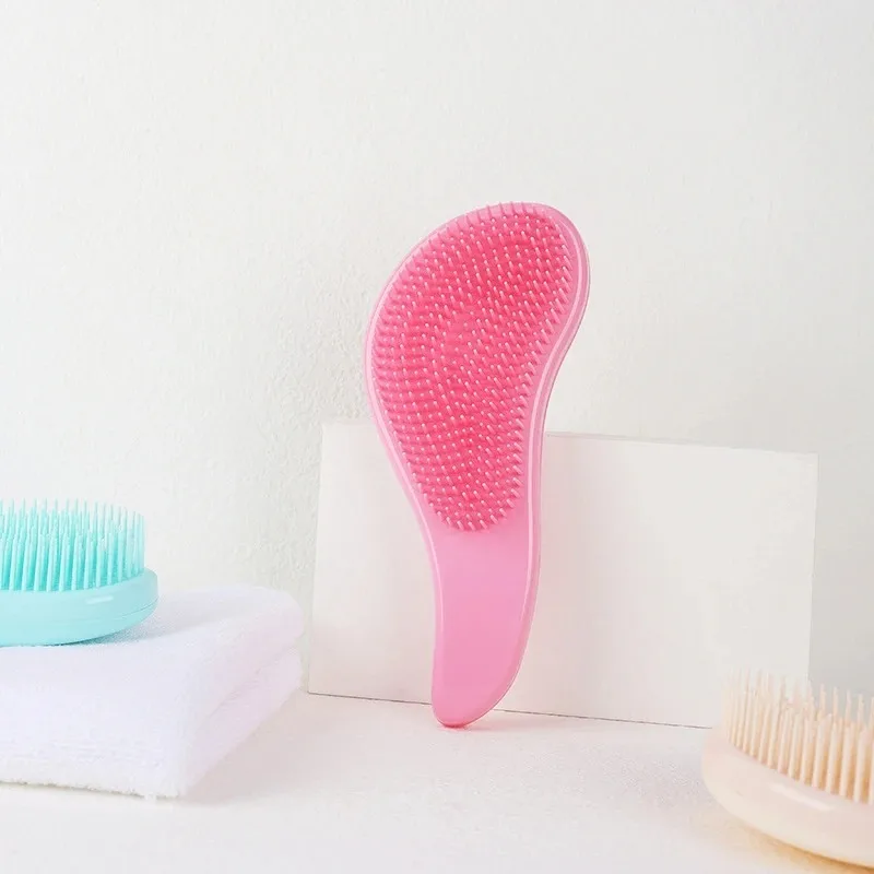 Massage Comb Soft Detangle Hair Brush Salon Gentle Anti-static Handle Smooth Curly Women Hair Care Tools Cepillo Para Cabello