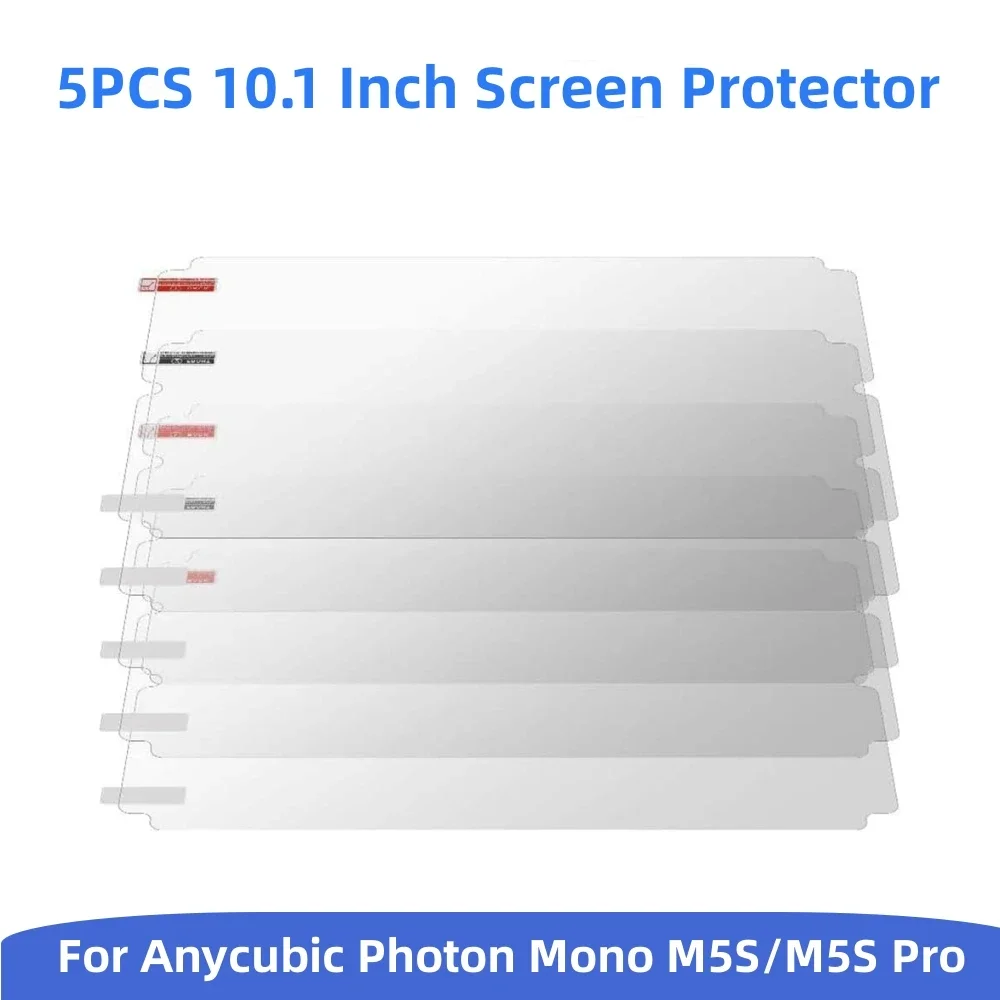 5PCS Screen Protector For Anycubic Photon Mono M5S/M5S Pro 10.1 Inch LCD Anti Scratch Protective Film for 3D Printer Accessories