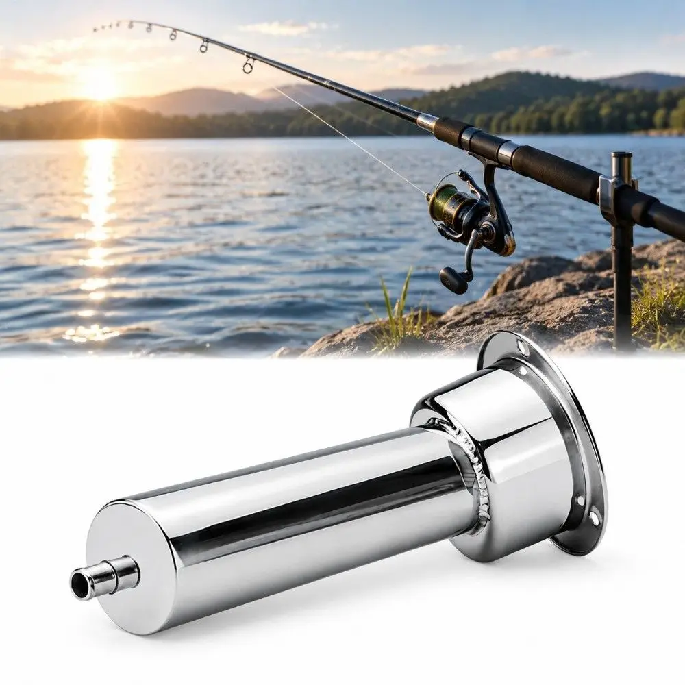 Durable Stainless Steel Marine Rod Cup Holder 2 in 1 Heavy Duty Fishing Rod Cup Holder 90/30 Degree Fishing Rod Holder for Ship