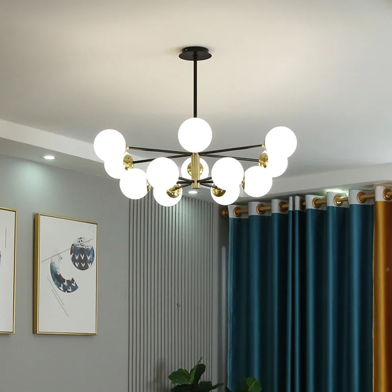 モダンなガラスボールの形をした吊り下げ式シャンデリア室内照明装飾的なシーリングライトリビングルームベッドルームレストランホテルに最適です。