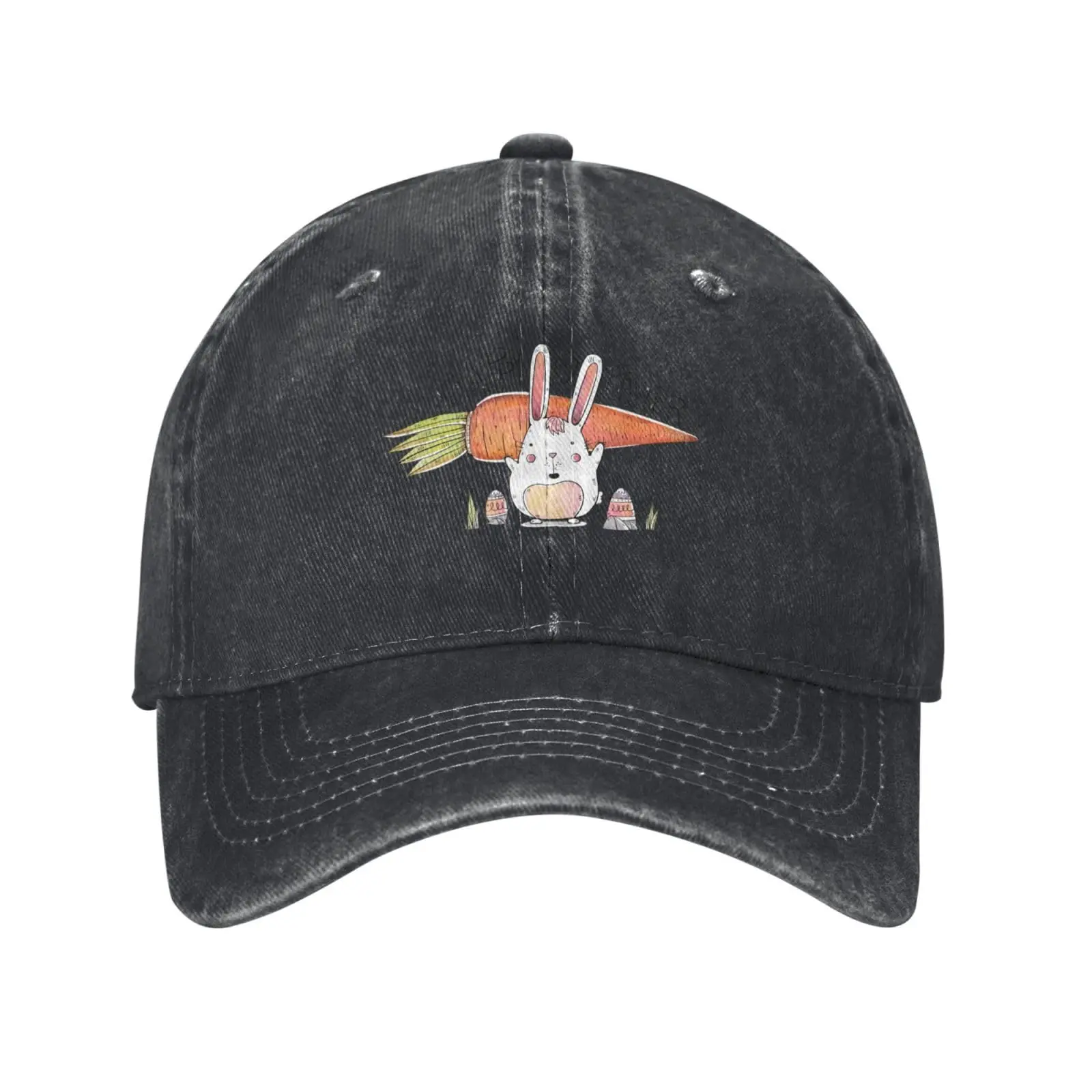 Bunny and A Big Carrot Baseball Cap for Men Women Hats Denim Trucker Caps Dad Hat