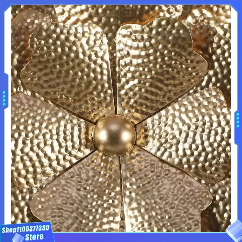 Gold Aluminum Iron Wall Hanging Art Decorative Flower for Living Room Sofa Background High Quality Metal Floral Wall