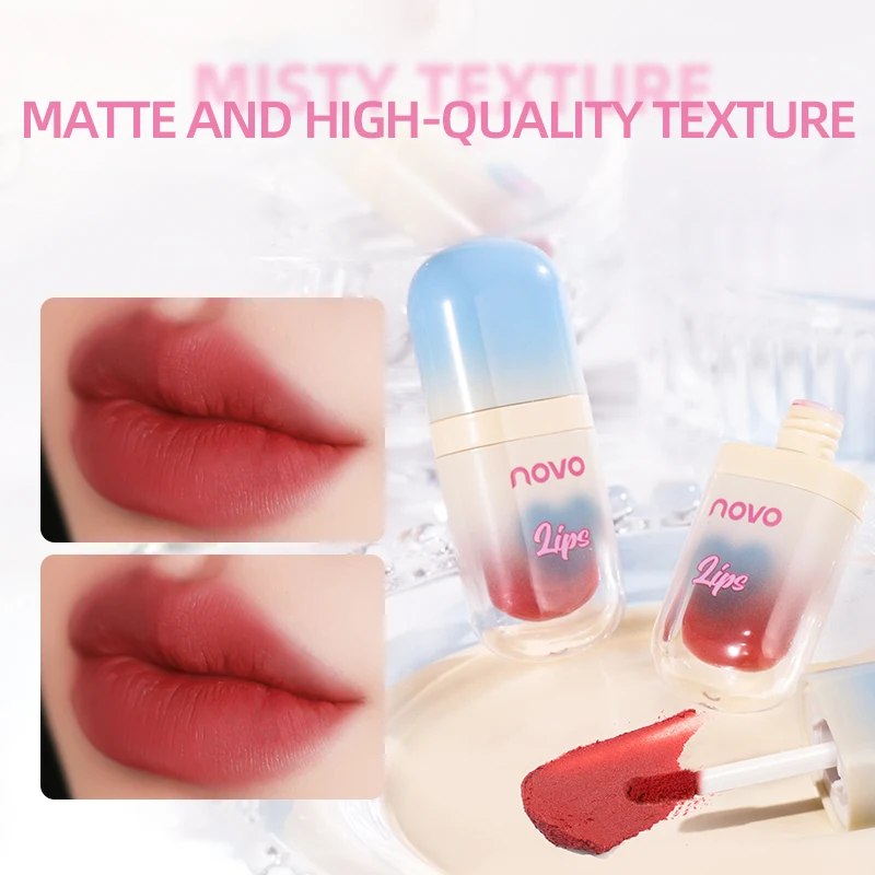 Air Feeling Soft Cotton Lip Glaze Makeup Women Light Cloud Lip Gloss Muddy Texture Lip Tint Long Lasting Matte Liquid Lipstick