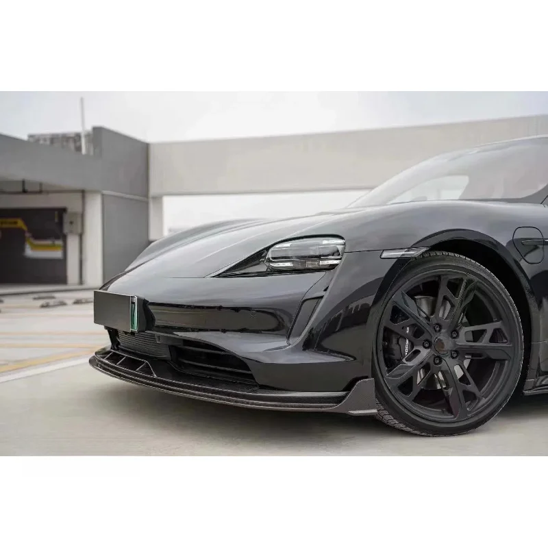 Superior Quality Carbon Fiber Exterior Modification Kit Taycan Scratch Resistant Front Lip Side Skirt Diffuser Spoiler Bumper Ac