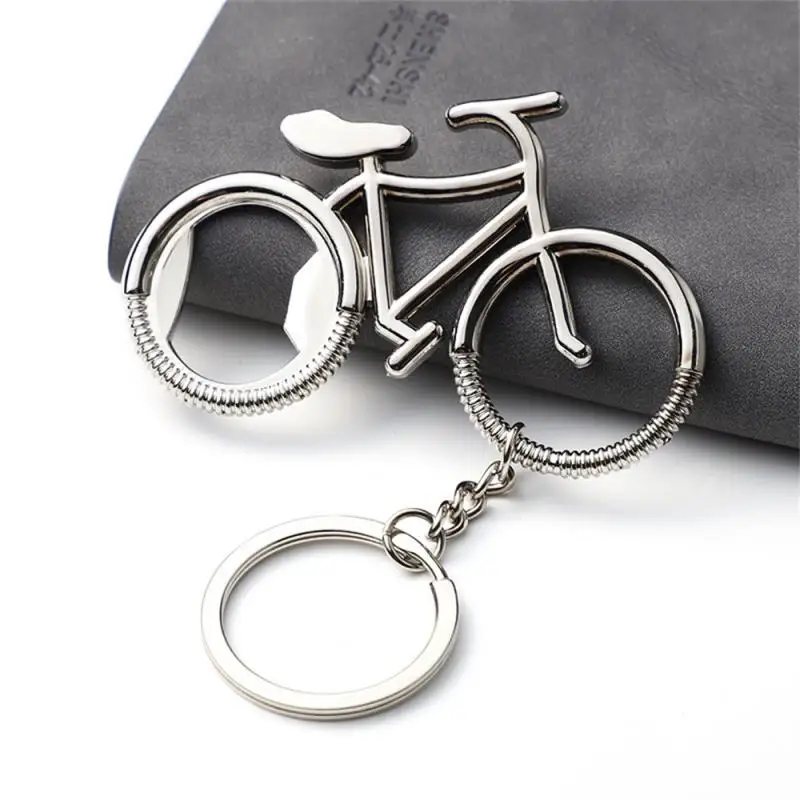 Creative Metal Beer Bottle Opener Fashion Cute Bike Keychain Key Rings For Lover Biker Bottle Openers Men's Gift