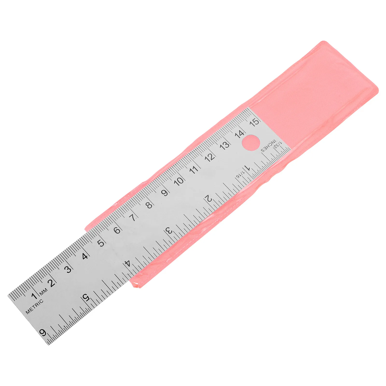 Stainless Steel Cork Back Straight Ruler 15 Cm 6 Inch Dual Scale Metric Non-Slip For Drawing Measuring Engineering