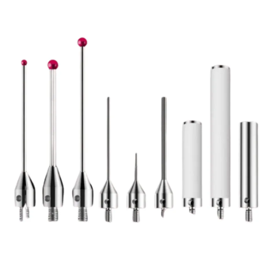 Three dimensional flat probe, ceramic stainless steel extension rod, CNC coordinate M4 ruby ball probe