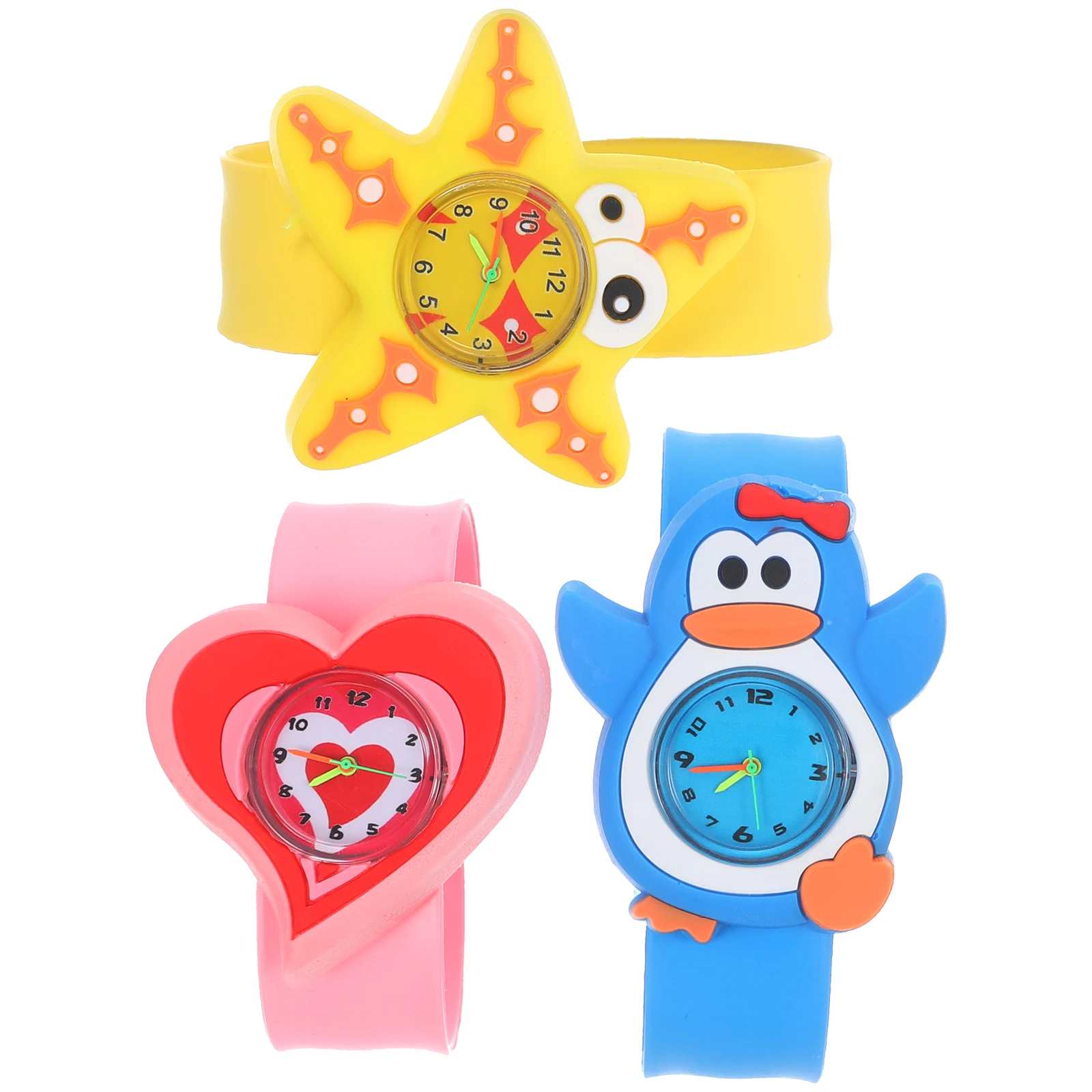 

3 Pcs Kids Cartoon Silicone Watches 3D Pattern Student Children Watch Gifts R Safe Comfortable Christmas Wristb Kids
