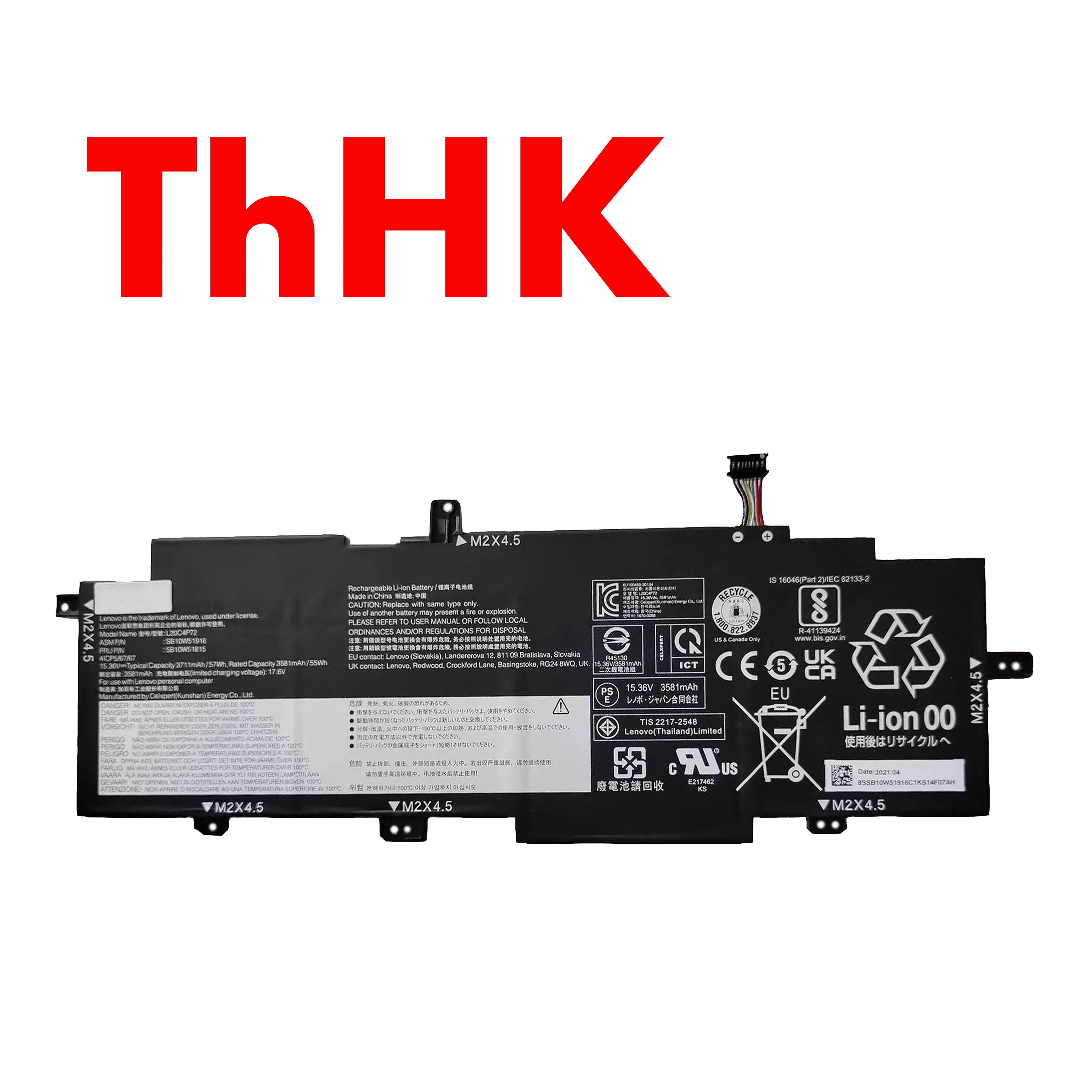 Genuine Original 57Wh L20M4P72 L20L4P72 L20C4P72 SB10W51916 5B10W51815 Battery For Lenovo ThinkPad T14s Gen2