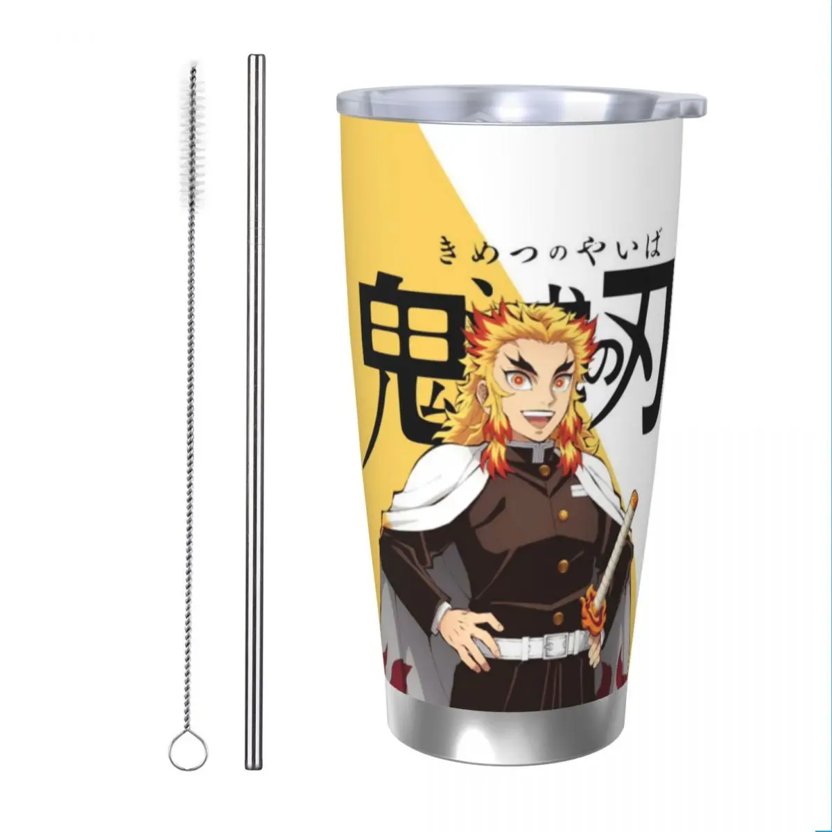 Demon Slayer Kimetsu No Yaiba 20oz Stainless Steel Insulated Thermal Coffee Car Cup Cold Hot Mugs Vacuum Flask