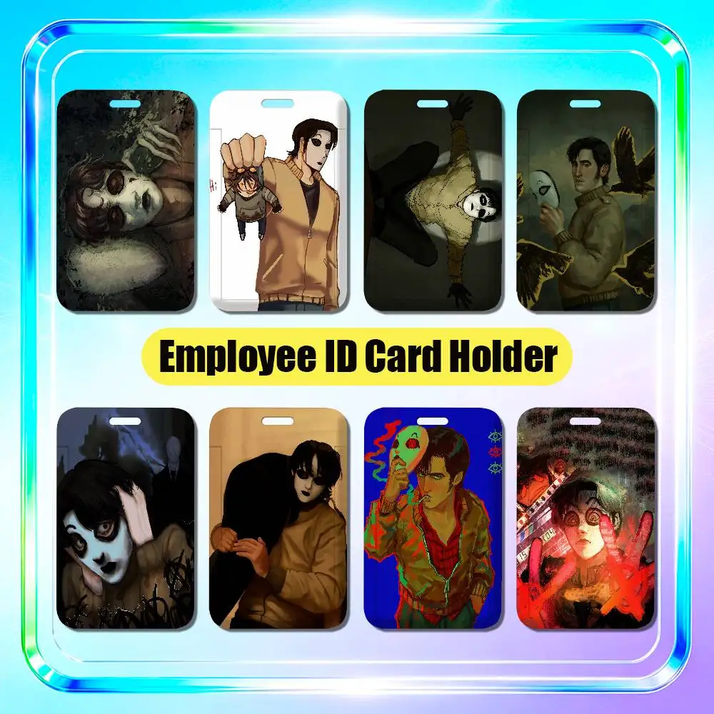 For Creepypasta Masky Employee ID Card Holder Office Badge Student Bank Work Credit Holders Hard Case Shell