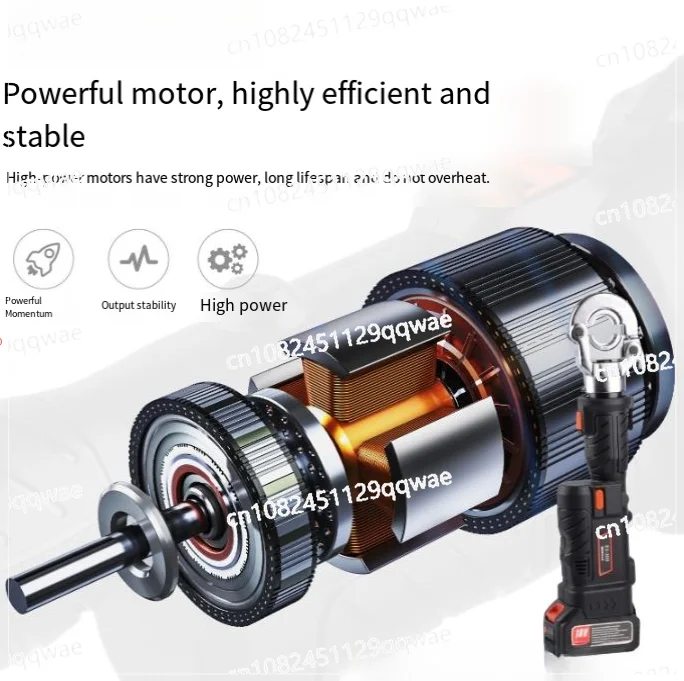 Rechargeable Battery Operated Hydraulic Crimping Tool for Cable Terminals, Portable Press Pliers Kit for Electrical Wire Work