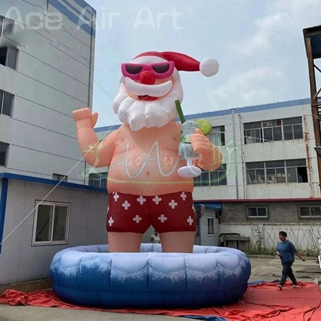 

Outdoor Christmas Decorations Large Inflatable Santa Claus Model for Carnival Theme Decorations