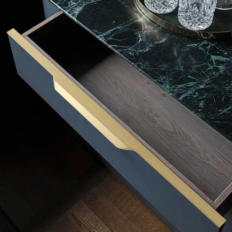 Hidden for Furniture Invisible Long Handle Aluminum Alloy Kitchen Cabinet Black Cupboard Wardrobe Door Handle
