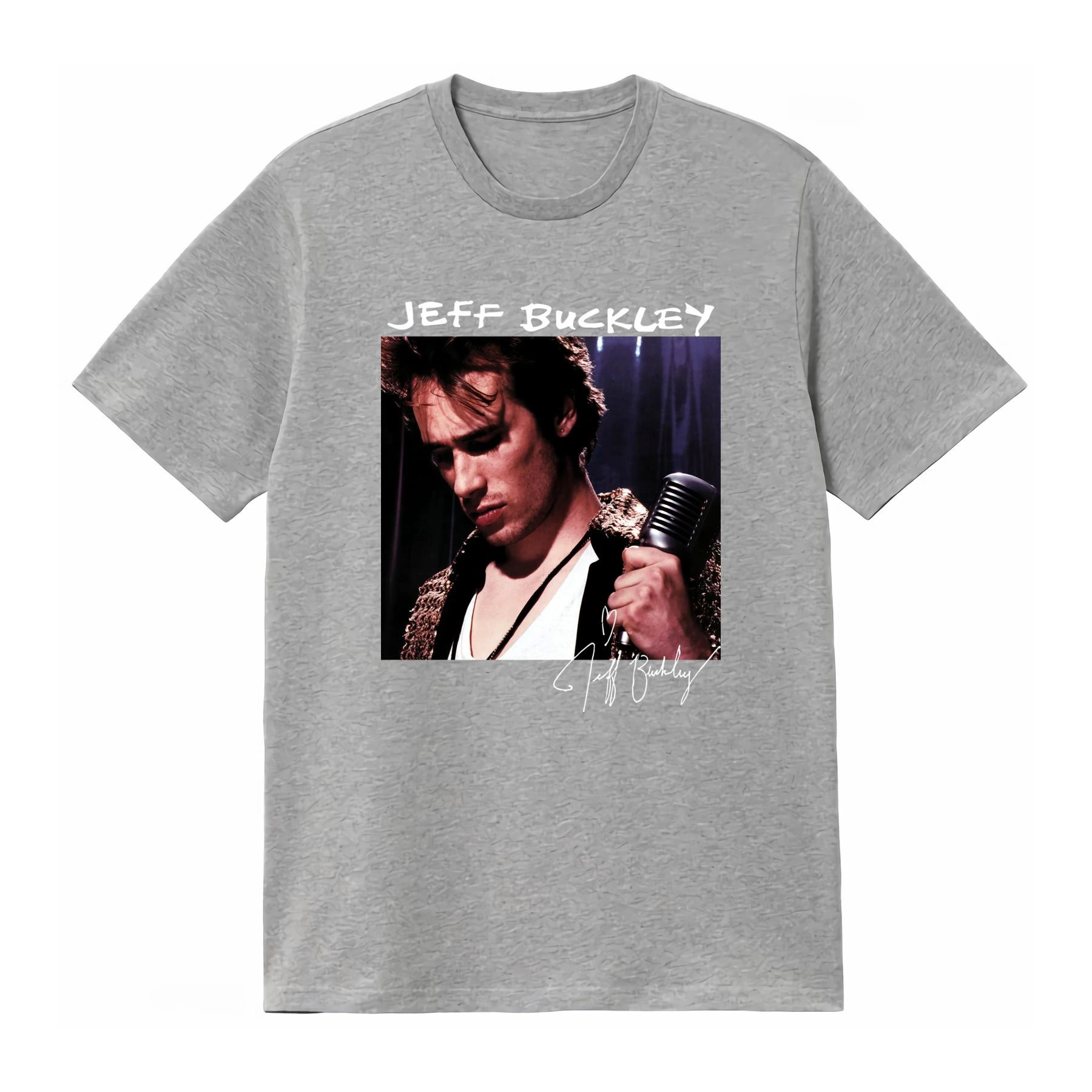 New Popular Jeff Buckley Grace Music Cotton Black T Shirt for Fan Style with Iconic Singer Print Men Women 2026 Summer T Shirt