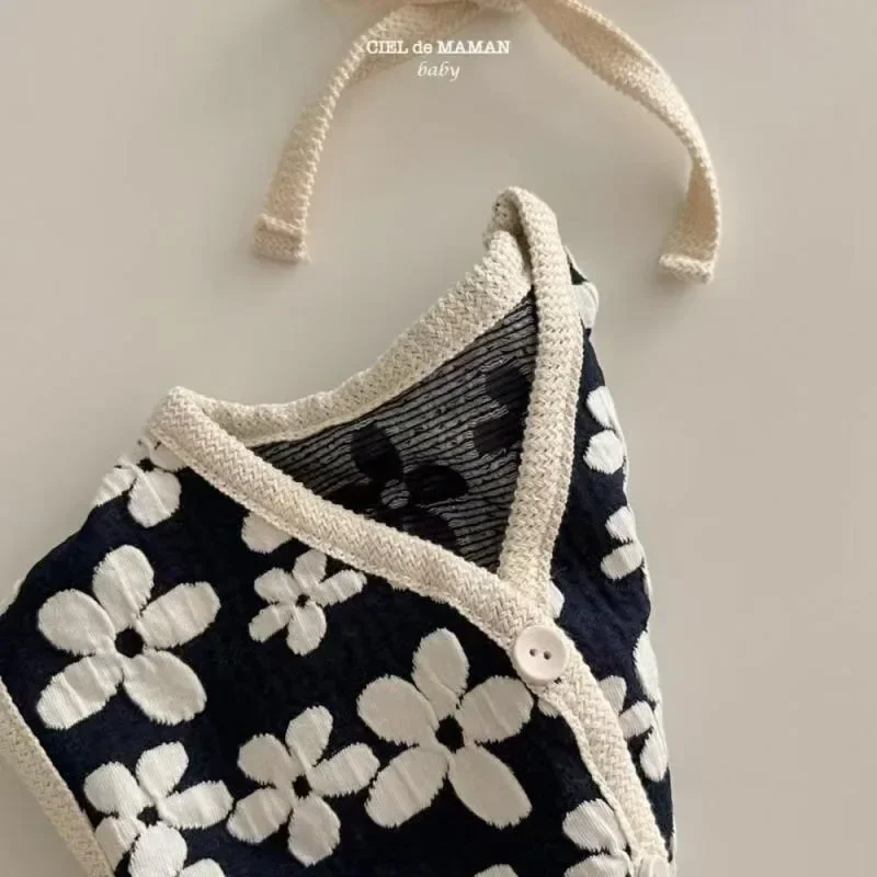 Bellbell Herbstweste für Mädchen mit Mütze, Baby- und Kleinkindweste mit Blumenmuster, ärmellose Jacke für Kleinkinder, Weste mit V-Ausschnitt. – Detail 7