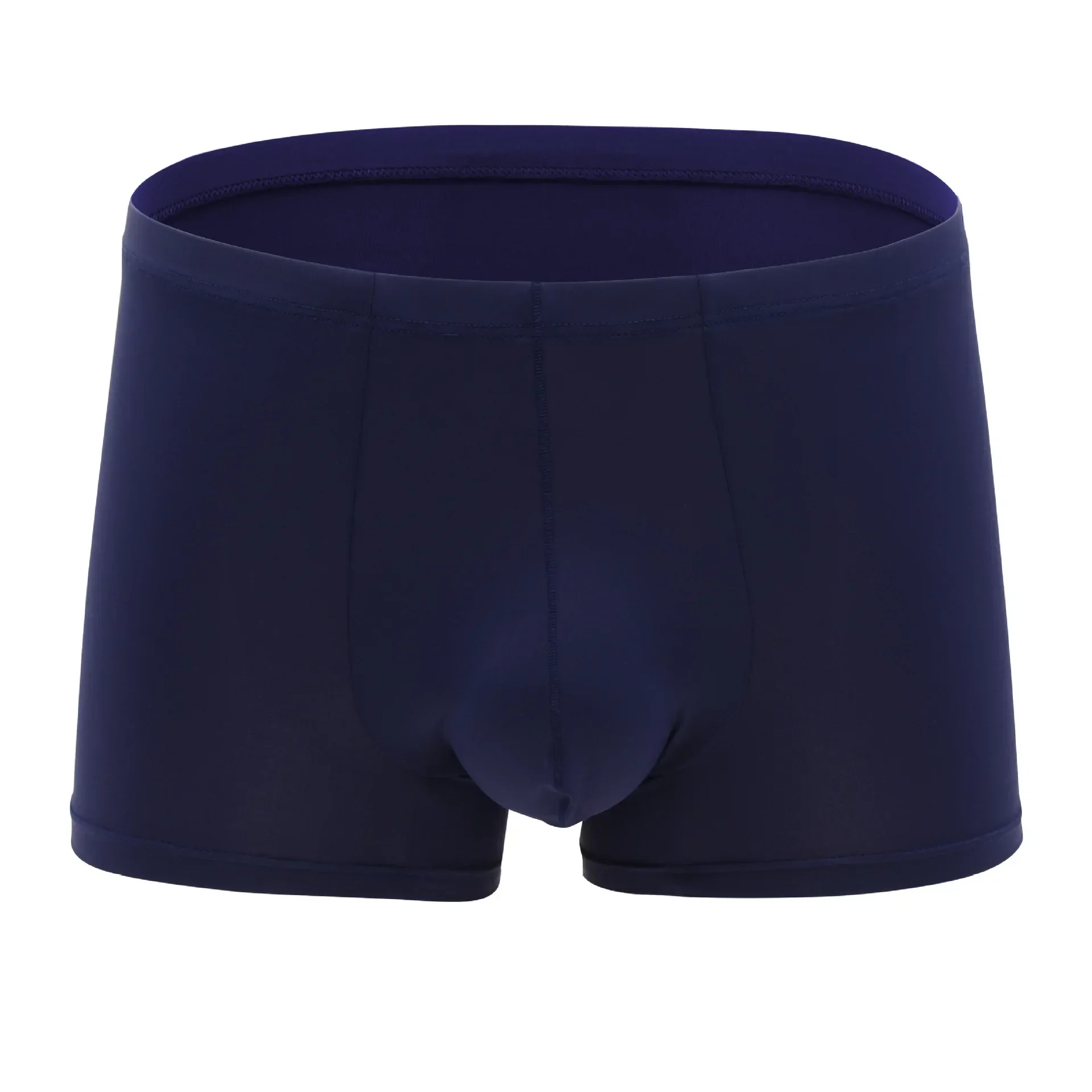 

Men's Bulge Boxy Underwear Ice Silk Seamless Elastic Comfortable Quick Dry Sports Panties Mid Waist U Convex Pouch Boxer Briefs