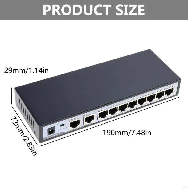 G8DB Home NetworkBox10/100/1000Mbps RJ45 Office WLAN Splitter Dengan Fungsi VLAN LSolation