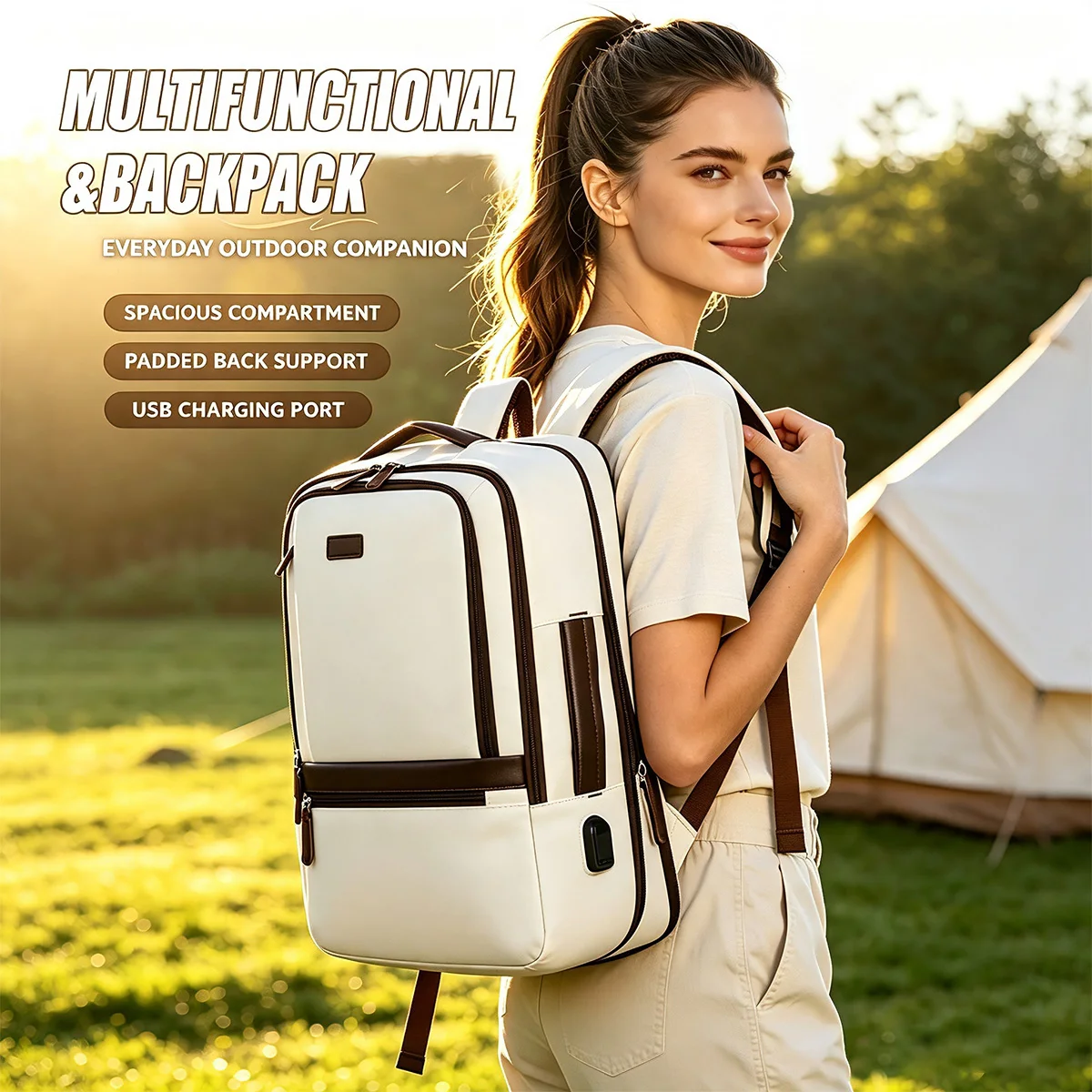 Cross-border business backpack for men, large-capacity travel bag, waterproof multi-functional laptop backpack, carry-on without check-in fee for students