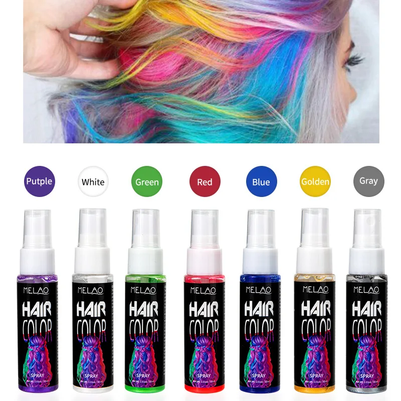 

8 Color Hair Color Spray Instant Hair Color Hair Styling Product 30ml Temporary Hair Dry Color Fashion Beauty Makeup