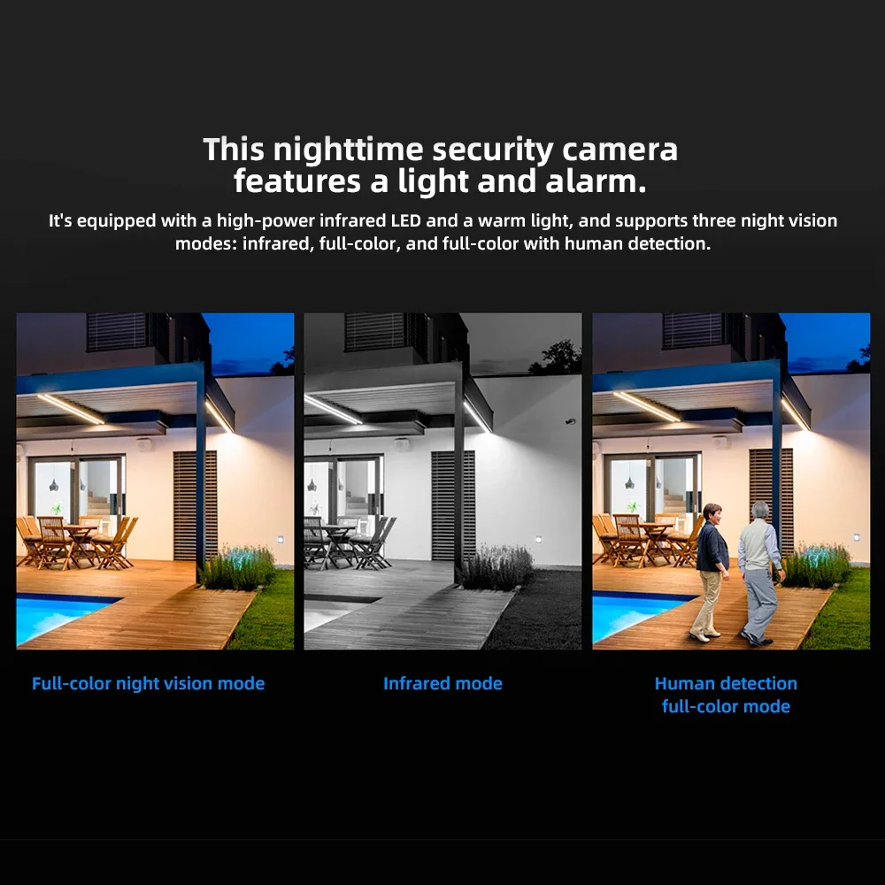 كاميرا KERUI الخارجية WIFI IP بثلاث عدسات وشاشة ثلاثية 10x Zoom PTZ تتبع تلقائي وحماية أمنية CCTV للمراقبة بالفيديو #4