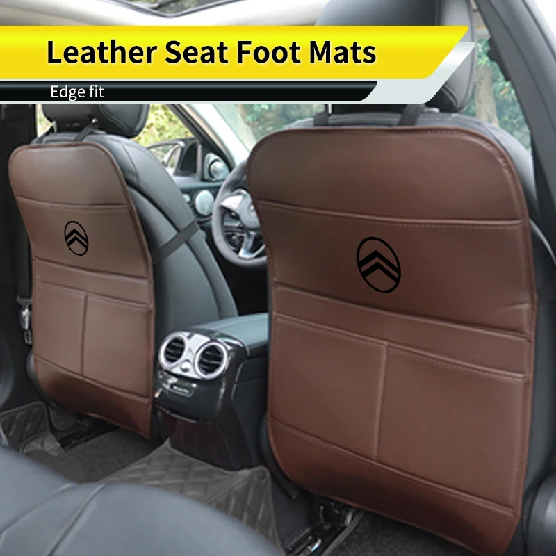 

Seat Back Protector Universal Leather Full Coverage For Citroen C4 C3 C5 C1 C2 Berlingo Celysee Cactus Picasso Aircross